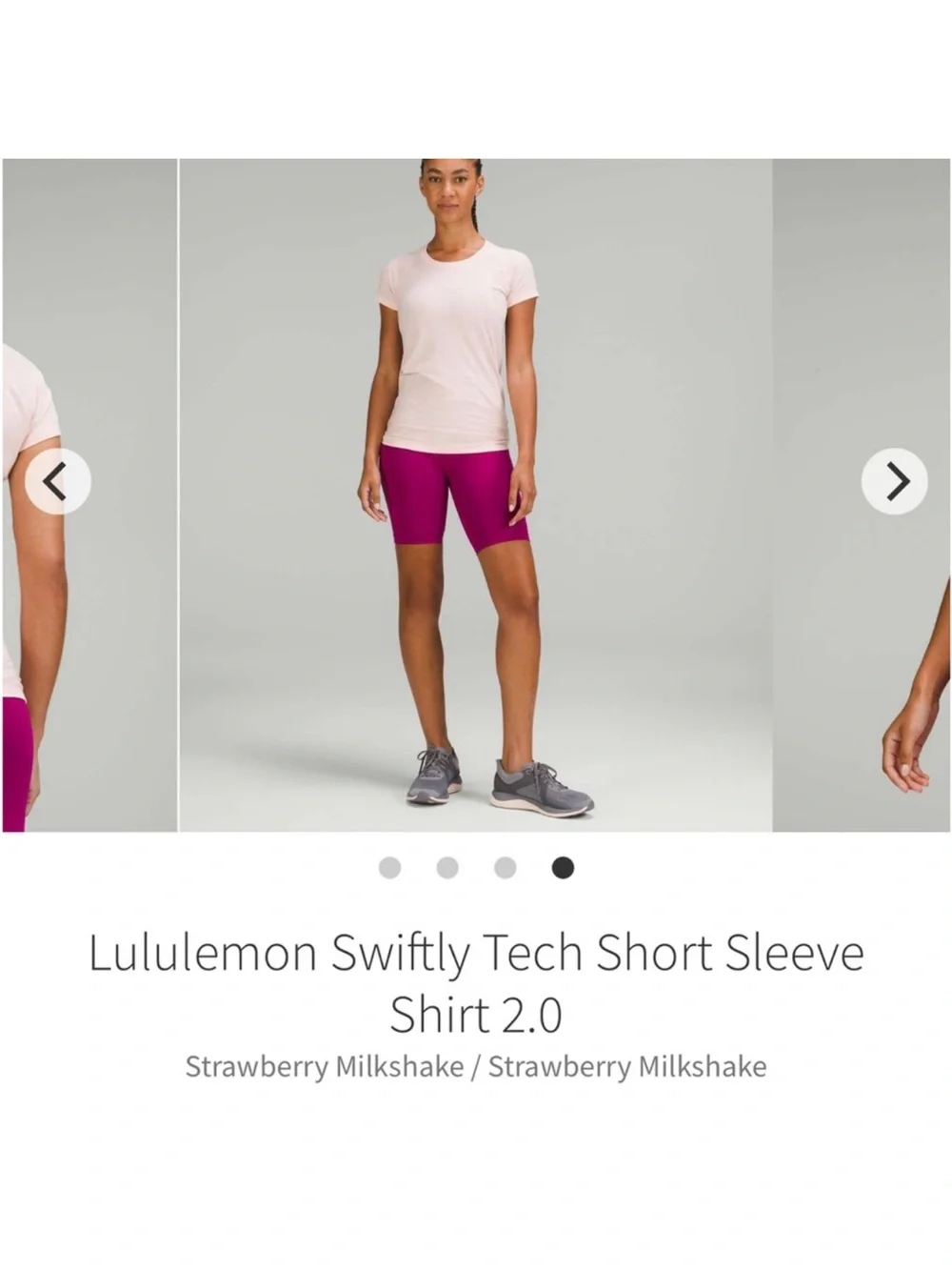 Lululemon Swiftly Tech Short Sleeve Shirt 2.0 Strawberry Milkshake Sz 10